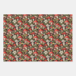 Papel de envolvimiento para el bosque de champiñon