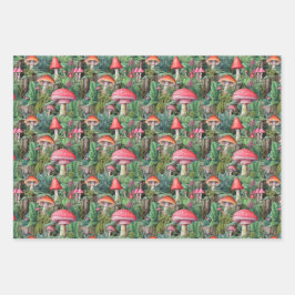 Papel de envolvimiento para el bosque de champiñon