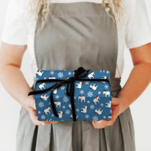 Papel de envolvimiento para elefantes blancos (azu