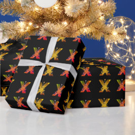 Papel de envolvimiento para Feliz Navidad "X"