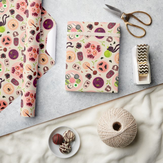 Papel de envolvimiento para fiesta de té de Hallow (Artesanía)