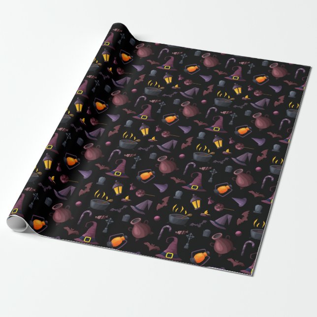 Papel de envolvimiento para Gorra de brujas oscuro (Desenrollado)