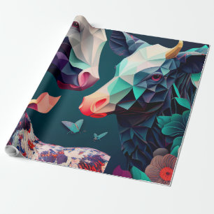 Papel de envolvimiento para impresión de animales 