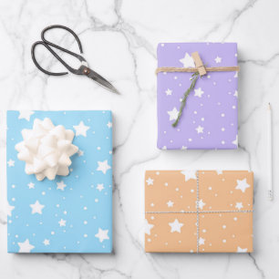 Papel de envolvimiento para Navidades azules y mor