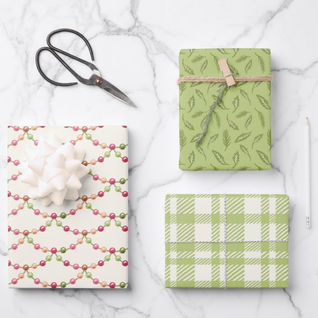 Papel de envolvimiento para Navidades de cabaña -  (Anverso)