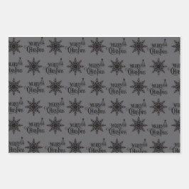 Papel de envolvimiento para Navidades de cráneo