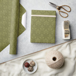 Papel de envolvimiento para Navidades de damasco v