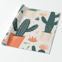 Papel de envolvimiento para niños Cactus