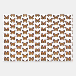 Papel de envolvimiento para regalo de mariposa