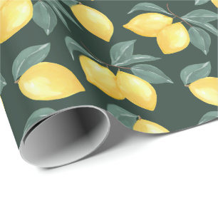 Papel de envolvimiento para regalo de verde limón