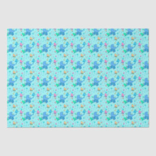 Papel de envolvimiento para rollos azules para beb