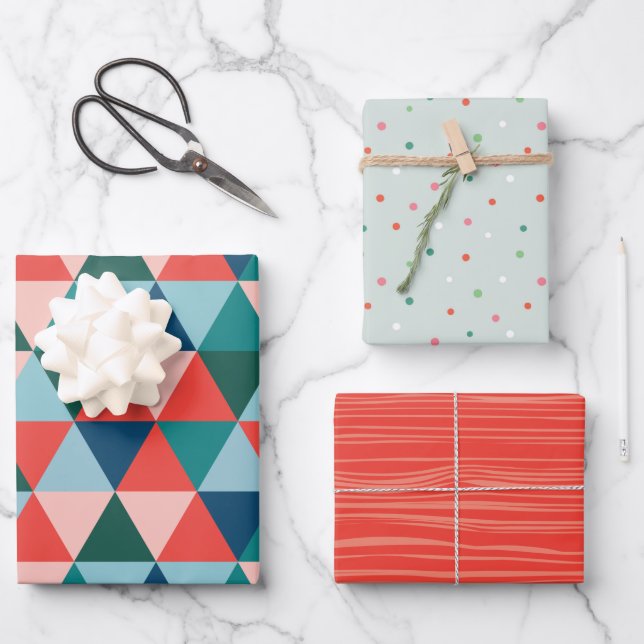 Papel de envolvimiento para vacaciones de árbol mo (Anverso)