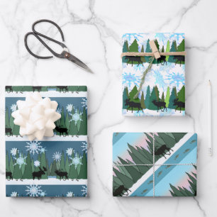 Papel de envolvimiento para vacaciones de invierno