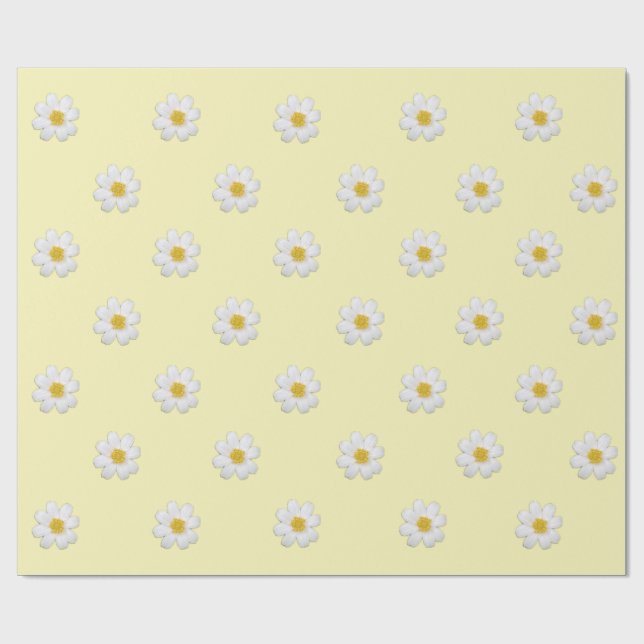 Papel de envolvimiento Pastel Daisy (Superficie plana)