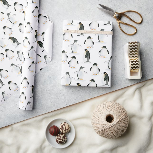 Papel de envolvimiento pingüino (Artesanía)