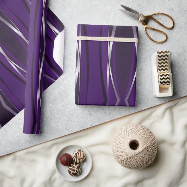 Papel de envolvimiento - Plata morada retro (Artesanía)
