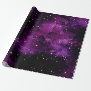 Papel de envolvimiento Purple Galaxy de 6 pies