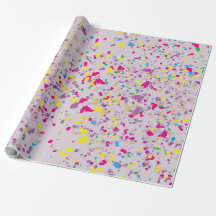 Papel de envolvimiento púrpura de Confetti