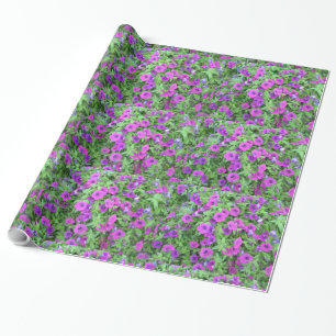 Papel de envolvimiento púrpura de Petunias