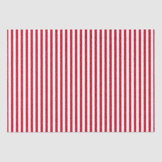 Papel de envolvimiento rayado rojo y blanco (Anverso)