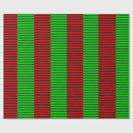 Papel de envolvimiento rayado rojo y verde