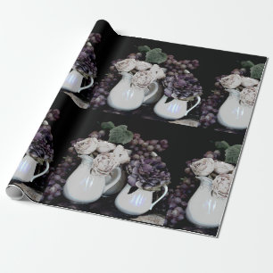 Papel de envolvimiento Rl 6' Cocina, uvas y flores