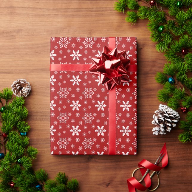 Papel de envolvimiento rojo (Regalo de vacaciones)