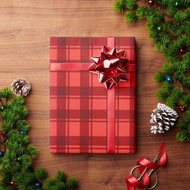 Papel de envolvimiento rojo (Regalo de vacaciones)