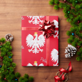 Papel de envolvimiento rojo polaco, águila polaca,