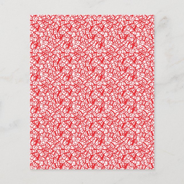 Papel de envolvimiento rojo y naranja con una mayo (Frente)