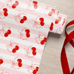 Papel de envolvimiento rosa de cereza de Coquette<br><div class="desc">Papel de envolvimiento rosa de cereza de Coquette</div>
