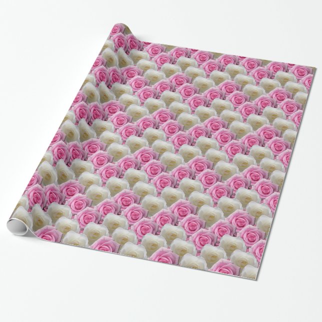 Papel de envolvimiento rosa de rosa papel romántic (Desenrollado)