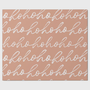 Papel de envolvimiento rosa "Ho Ho Ho Ho Ho"