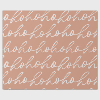 Papel de envolvimiento rosa "Ho Ho Ho Ho Ho"