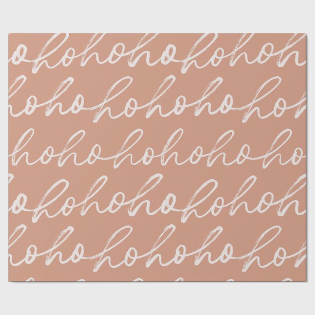 Papel de envolvimiento rosa "Ho Ho Ho Ho Ho" (Costura)