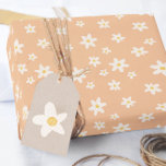 Papel de envolvimiento rosa Retro Daisy Boho<br><div class="desc">Retro Daisy Floral Boho Pink Wrapee Papel</div>