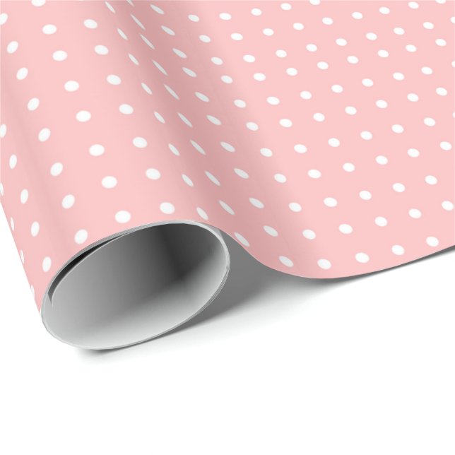 Papel de envolvimiento rosa Rubor brillante (Esquina del rollo)