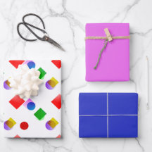 Papel de envolvimiento rosa y azul brillante de co