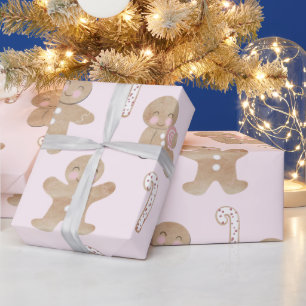 Papel de envolvimiento rosado de los navidades Gin