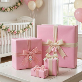 Papel de envolvimiento rosado pastel - Ajuste suav