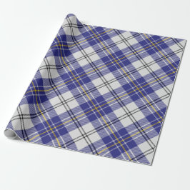 Papel de envolvimiento Tartán con el vestido azul