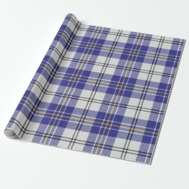 Papel de envolvimiento Tartán con el vestido azul