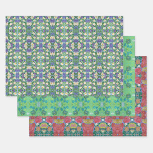 Papel de envolvimiento variado de ensueño verde