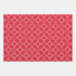 Papel de envolvimiento verde, rojo, dorado y blanc