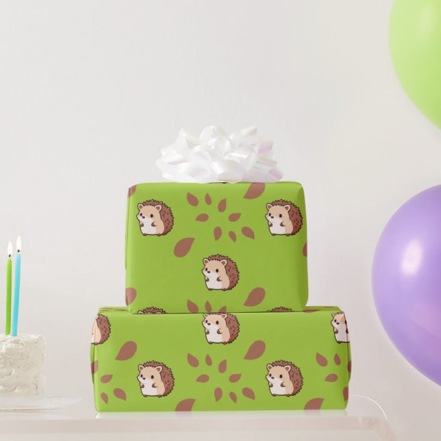 Papel de envolvimiento verde sin foco para el otoñ (Regalos de fiesta)