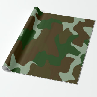 Papel de envolvimiento verde y marrón de camuflaje