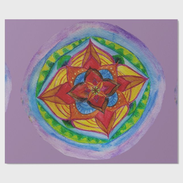 Papel de envolvimiento Zen Mandala Matte, 30" x 6'