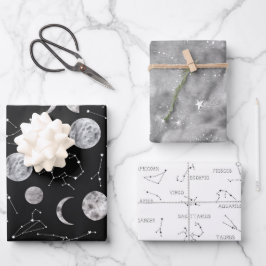 Papel de envolvimiento Zodiac conjunto de hojas pl