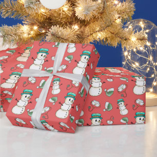 Papel de envuelto para enfermera Snowman