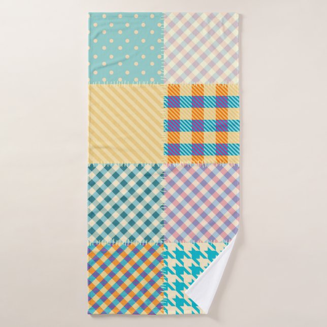Papel de época: fondo textil sin costuras (Toalla de baño)
